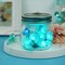 Natural Fluorite String Lights Battery Operated with Remote Sea Glass Raw Stones Decorative Lights 6.5ft 20 LEDs String Lights for Bedroom Party Indoor Christmas Wedding Decor